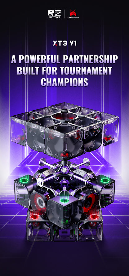 QiYi X-Man XT3 V1 3x3 Pioneer UV – MagLev Speedcube with UV coating &amp; core magnet system