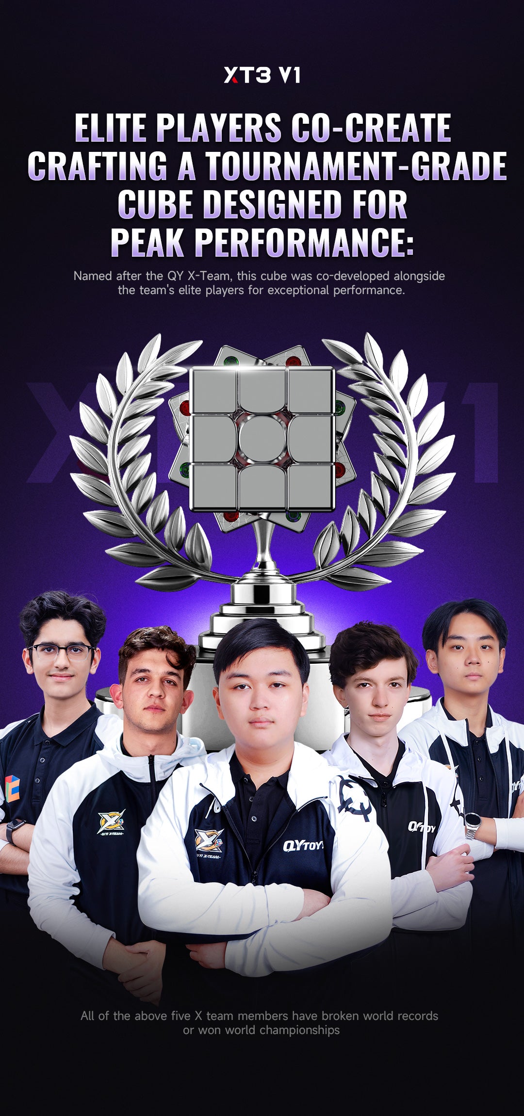 QiYi X-Man XT3 V1 3x3 Pioneer UV – MagLev Speedcube with UV coating &amp; core magnet system