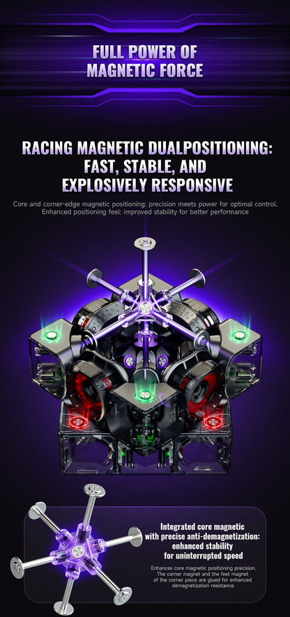 QiYi X-Man XT3 V1 3x3 Pioneer UV – MagLev Speedcube with UV coating &amp; core magnet system